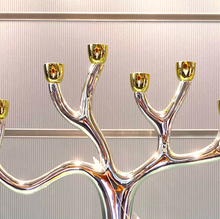 Load image into Gallery viewer, Tree of Life Chanukah Menorah
